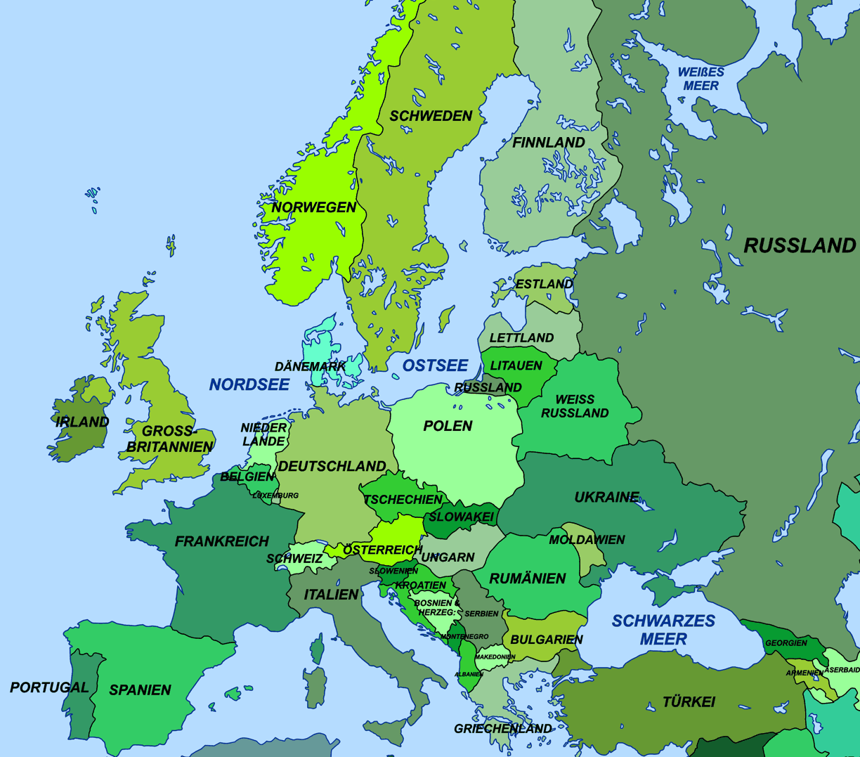 Slowenien Europakarte
